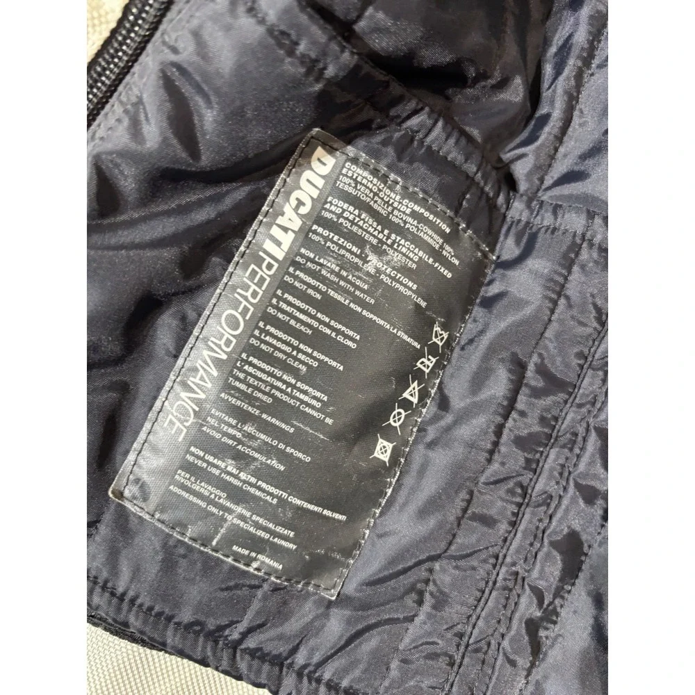 Vintage Ducati Performance Leather Motorcycle Jacket Size XL (With Pad) - Picture 7 of 11